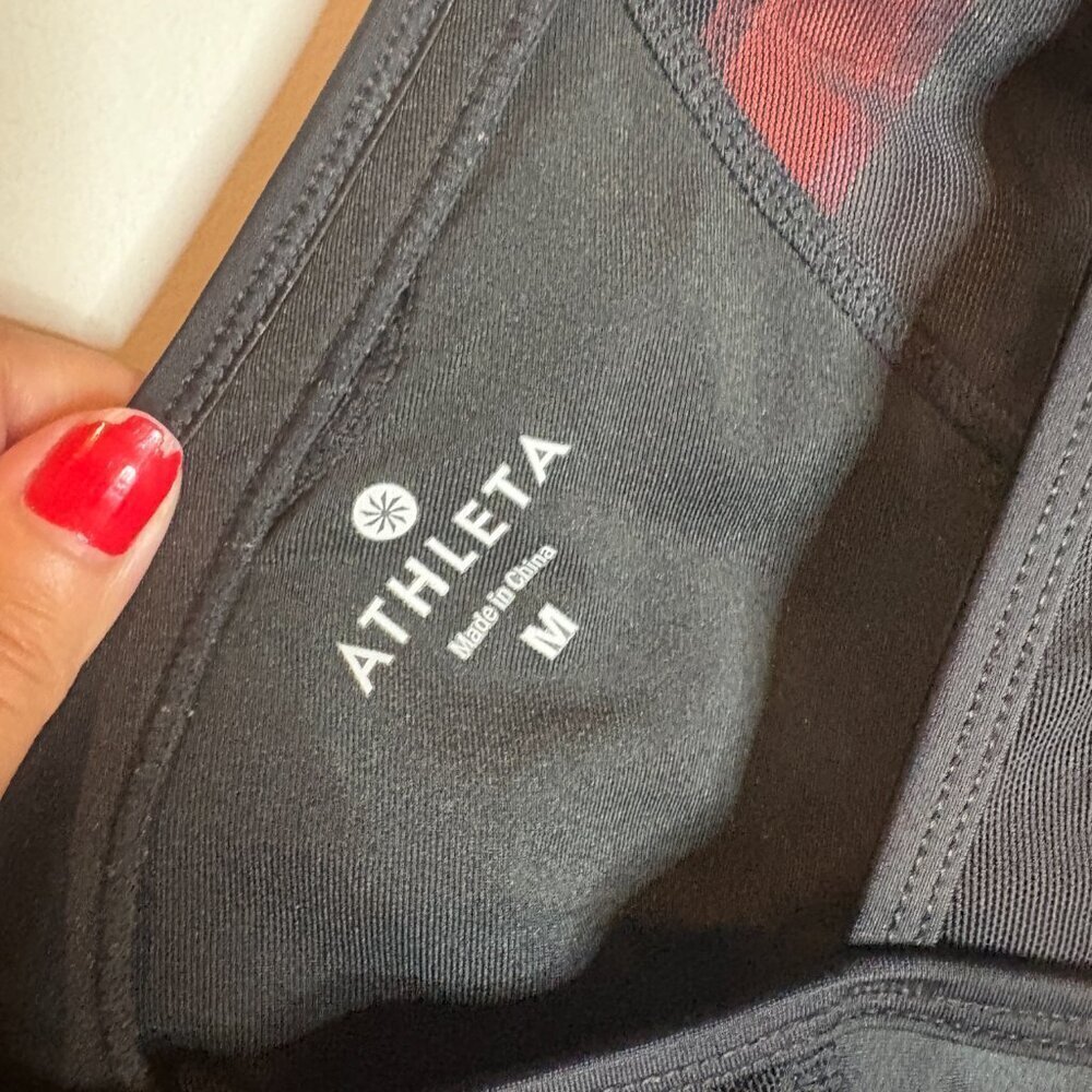 Athleta Streamline Tri Tank Top, Black Print - Picture 7 of 7
